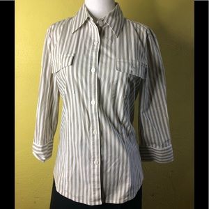 Woman’s New Raffael Striped 3/4 Length Sleeve Top